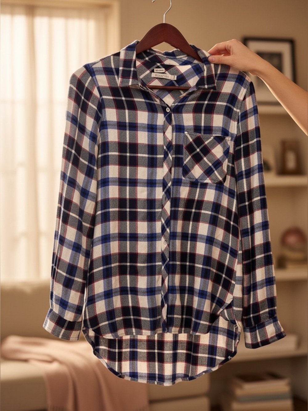 Kenneth Cole Reaction Plaid Button-Down Shirt size medium